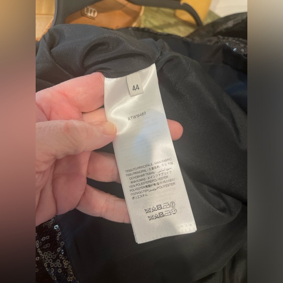 ATTICO Black Polyester Sequined Mini Dress Size 44, US 10-12.  Stunning! PROM - Picture 10 of 12